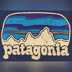 Patagonia Womens Fitz Roy Far Out Organic Crew Pocket T-Shirt - Size M - EUC